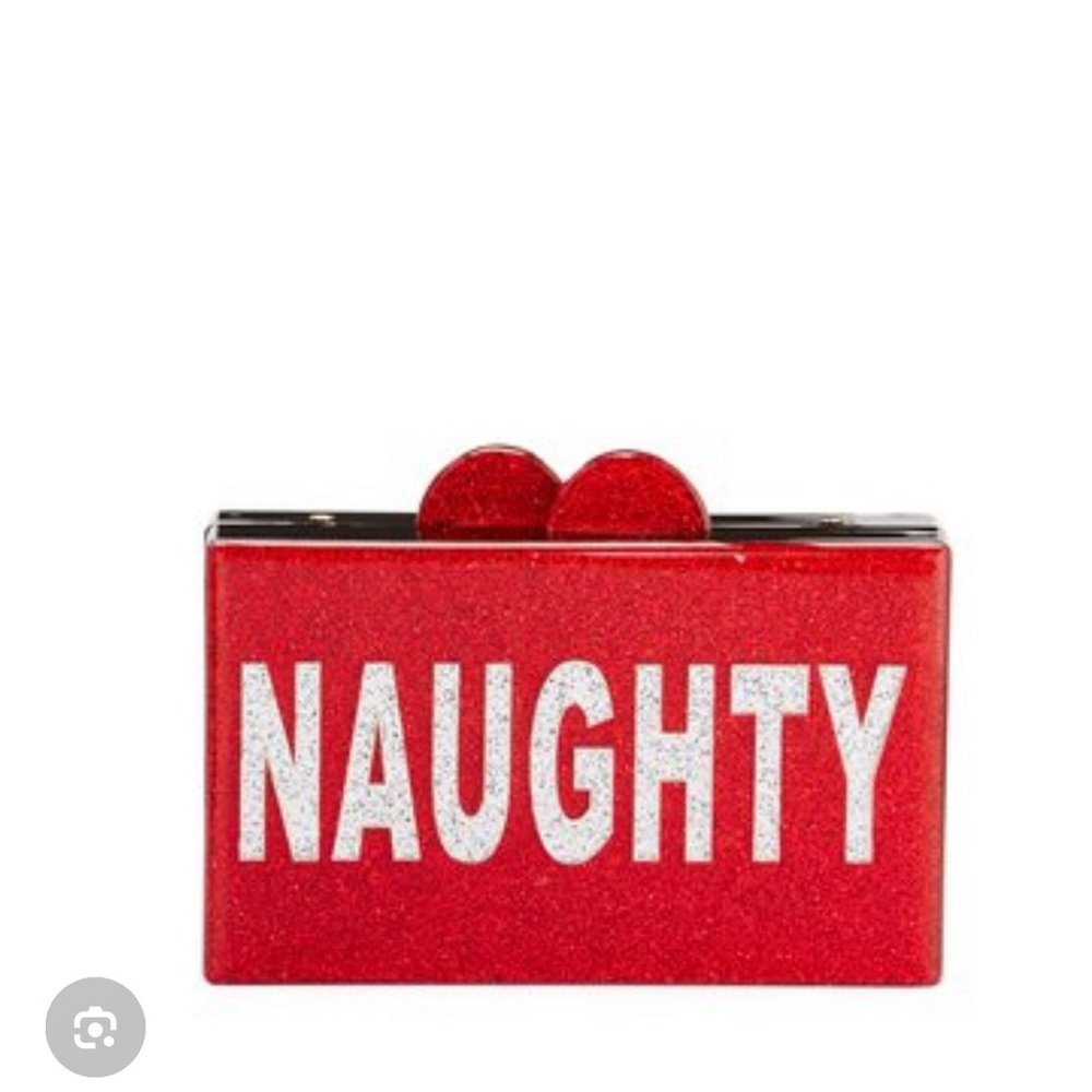 Neiman Marcus Bari Lynn Red Naughty & Nice Clutch